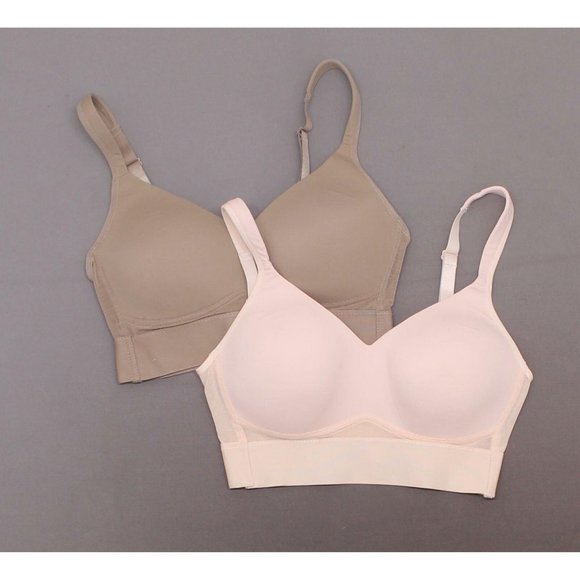 NEW Rhonda Shear 2 Pk Molded Cup Bras Medium Pink - Picture 3 of 5